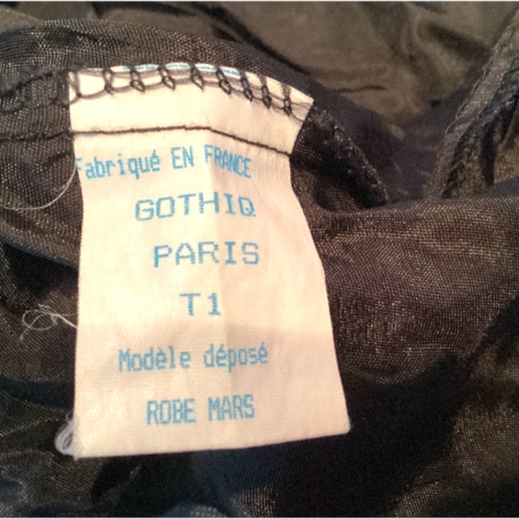 Gothiq Paris Black and Cream mini slip dress , Vintage - Picture 6 of 11
